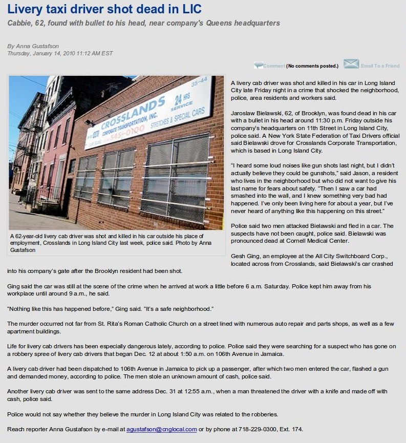 Screenshot of a news article