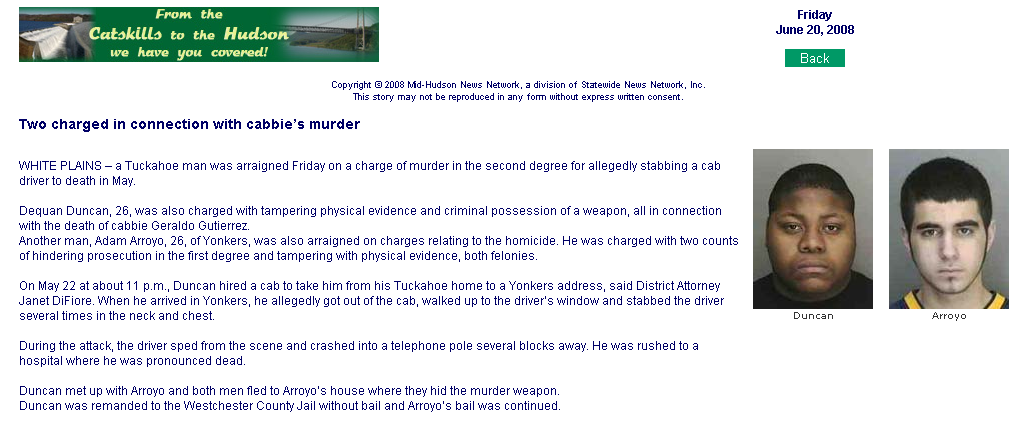 Screenshot of a news article