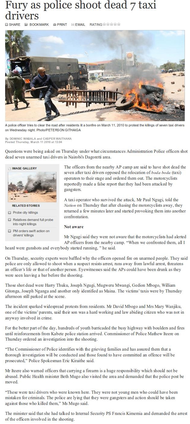 Screenshot of a news article