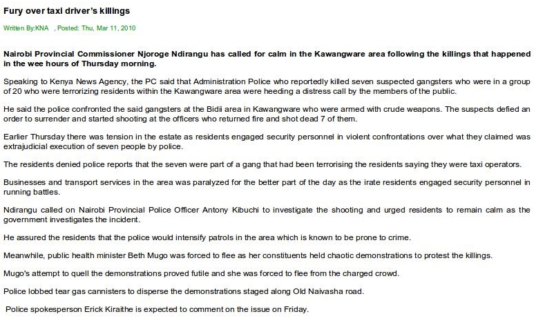 Screenshot of a news article