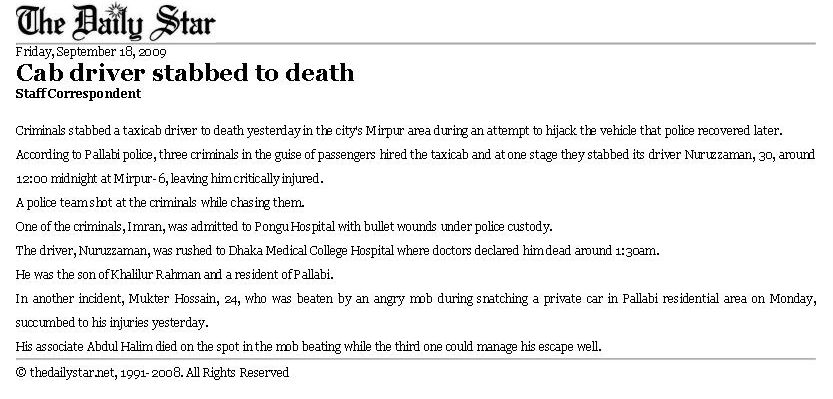 Screenshot of a news article