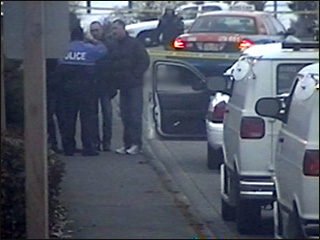 Photo of a crime scene investigation